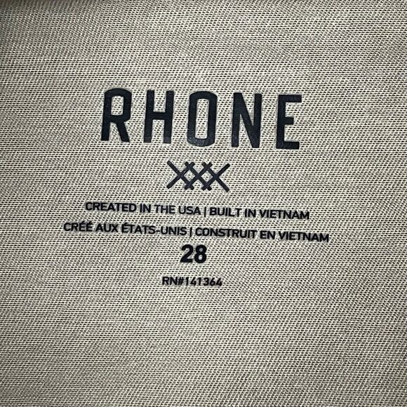 Rhone Pants Mens 28 x 32 Tan Slim Straight Khaki Everyday Twill 5 Pocket Stretch - Picture 7 of 10